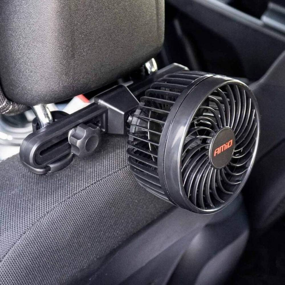 Ventilator 12V, fi12cm, 4W, prindere pe tetiera, 2 viteze, PRO Series, 03007 Amio Ventilator 12V, fi12cm, 4W, prindere pe tetiera, 2 viteze, PRO Series, 03007 Amio