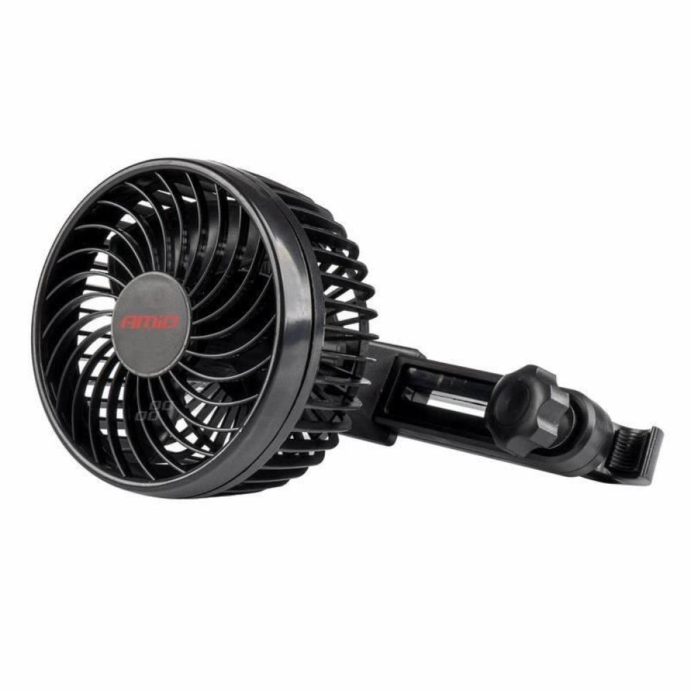 Ventilator 12V, fi12cm, 4W, prindere pe tetiera, 2 viteze, PRO Series, 03007 Amio Ventilator 12V, fi12cm, 4W, prindere pe tetiera, 2 viteze, PRO Series, 03007 Amio