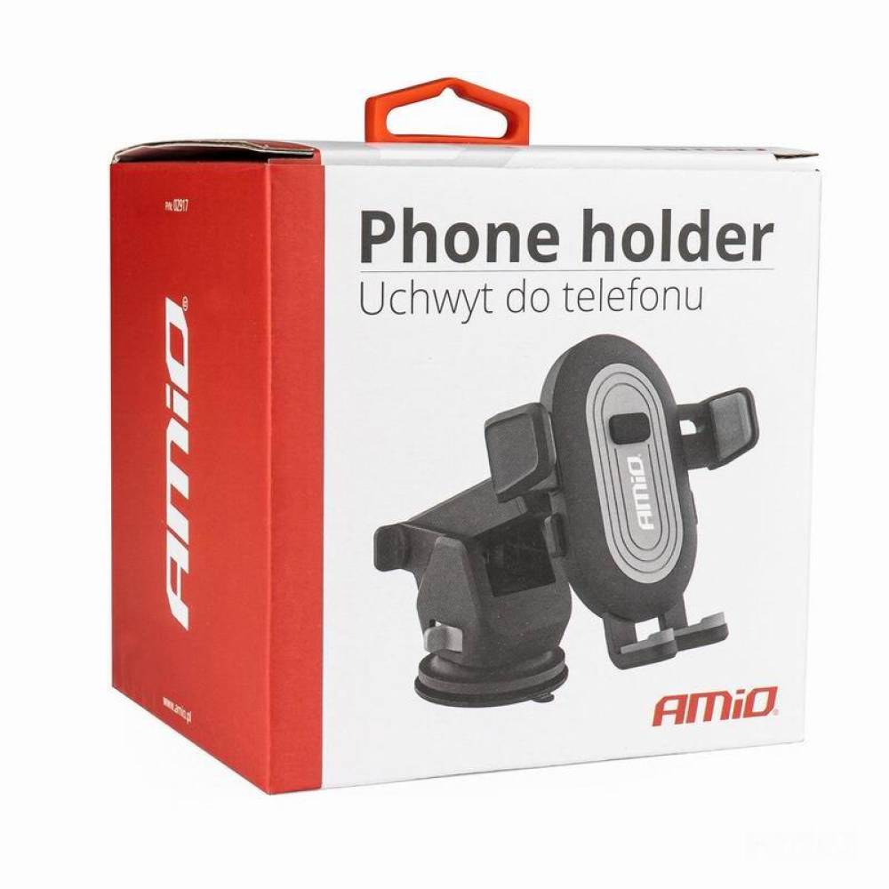 Suport telefon cu ventuza, cu brat extensibil telescopic, pentru bord si parbriz, 02917 Amio