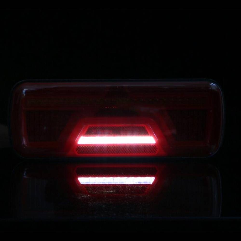 Lampa stop 360x135mm, 5 functii, LED Neon, cu triunghi, ceata si mers inapoi, semnalizare dinamica, stanga, CA7026 247Lighting