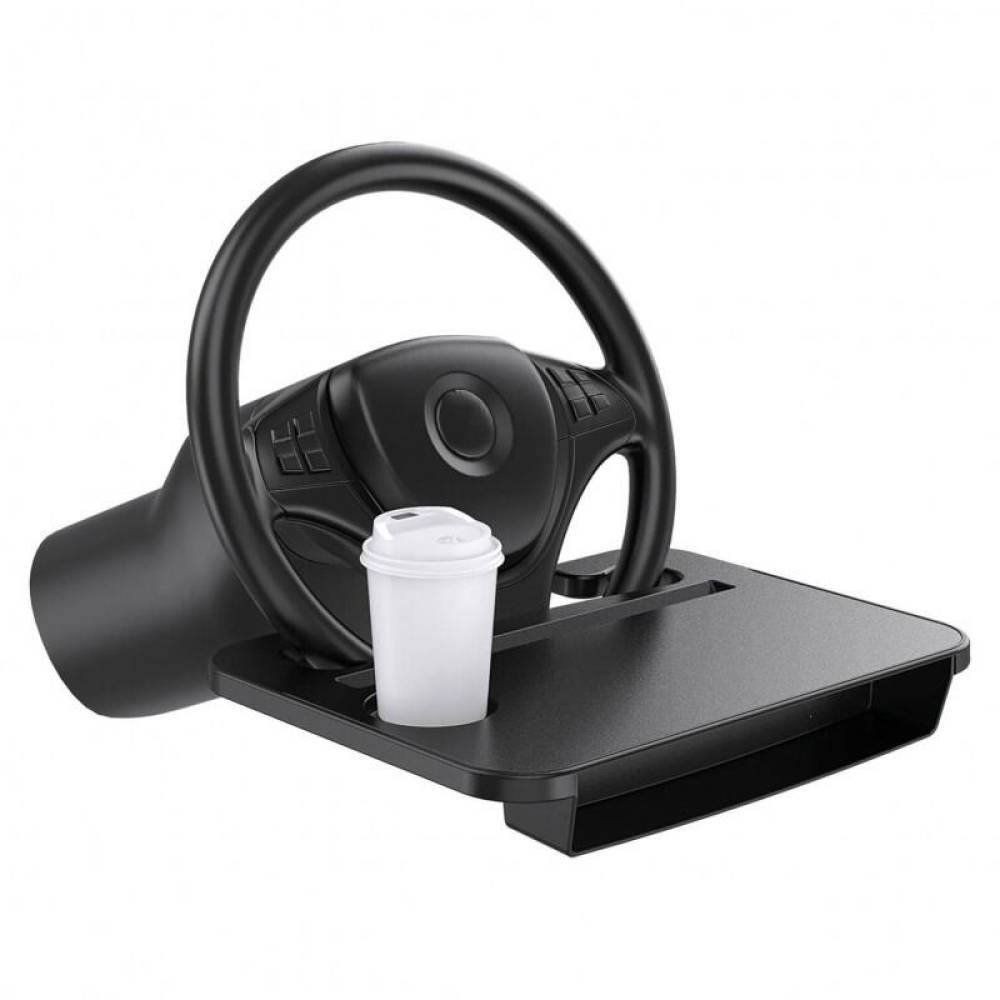 Masuta organizator auto multifunctionala, 2in1, prindere pe volan sau intre scaune, pentru laptop, tableta, pahare, DPT1520 Car+