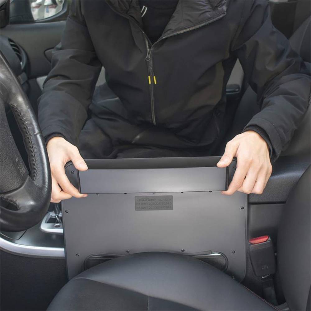 Masuta organizator auto multifunctionala, 2in1, prindere pe volan sau intre scaune, pentru laptop, tableta, pahare, DPT1520 Car+