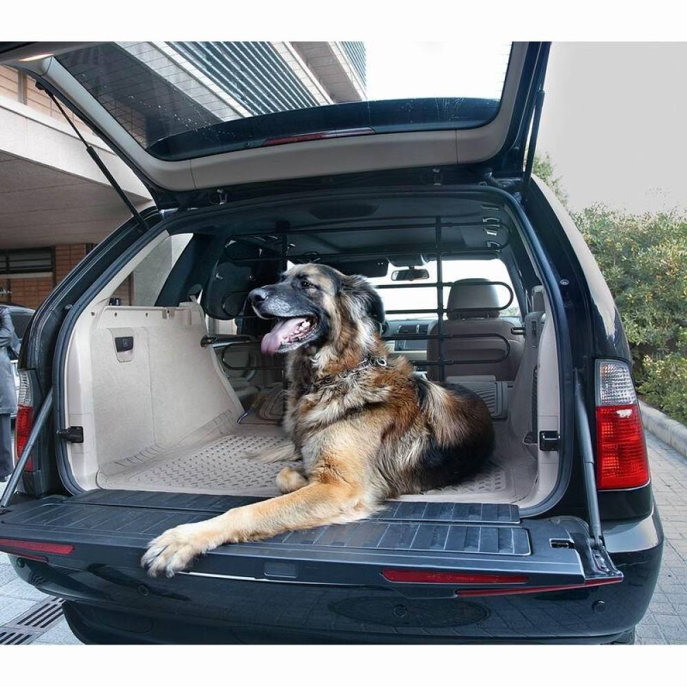 Grilaj separator cu gratii portbagaj, negru, pentru animale sau marfuri, ajustabil, 3012354 Car+