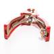 Cleste cablu curent, 15cm, clema crocodil, 400-600A, pentru cablu intre 16 - 35qmm, rosu S20 Saper