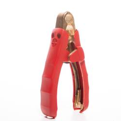 Cleste cablu curent, 16cm, clema crocodil, 1000A, pentru cablu 50qmm, rosu S22 Saper