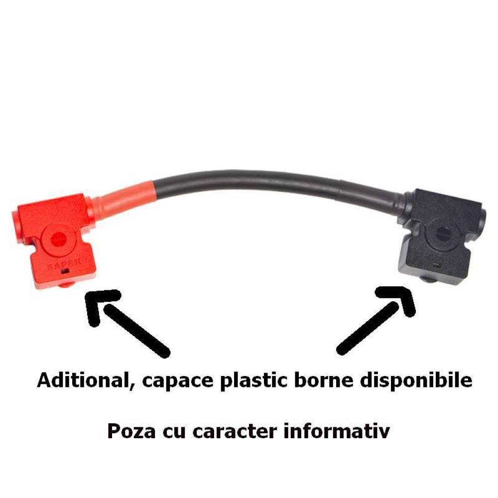 Cablu conector baterii, 25cm, grosime 50mm2, borne din alama, 24V, S19 Saper