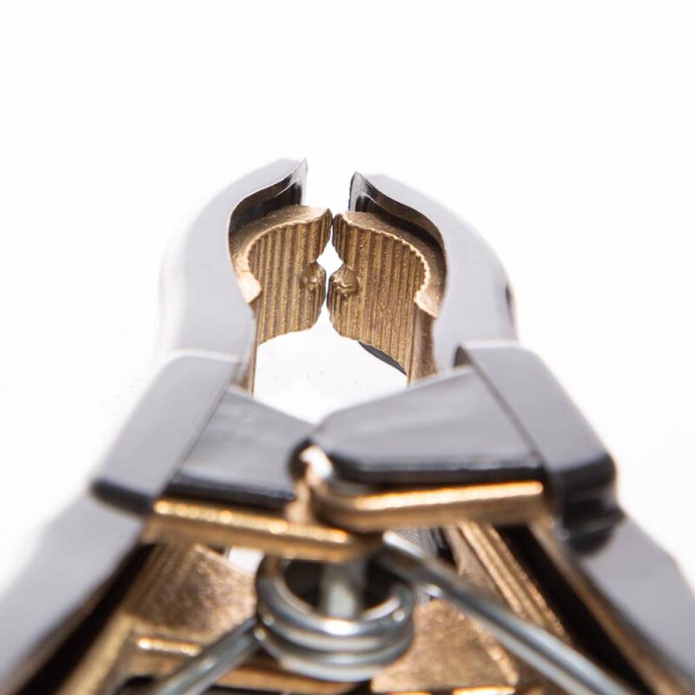 Cleste cablu curent, 15cm, clema crocodil, 400-600A, pentru cablu intre 16 - 35 qmm, negru S20 Saper