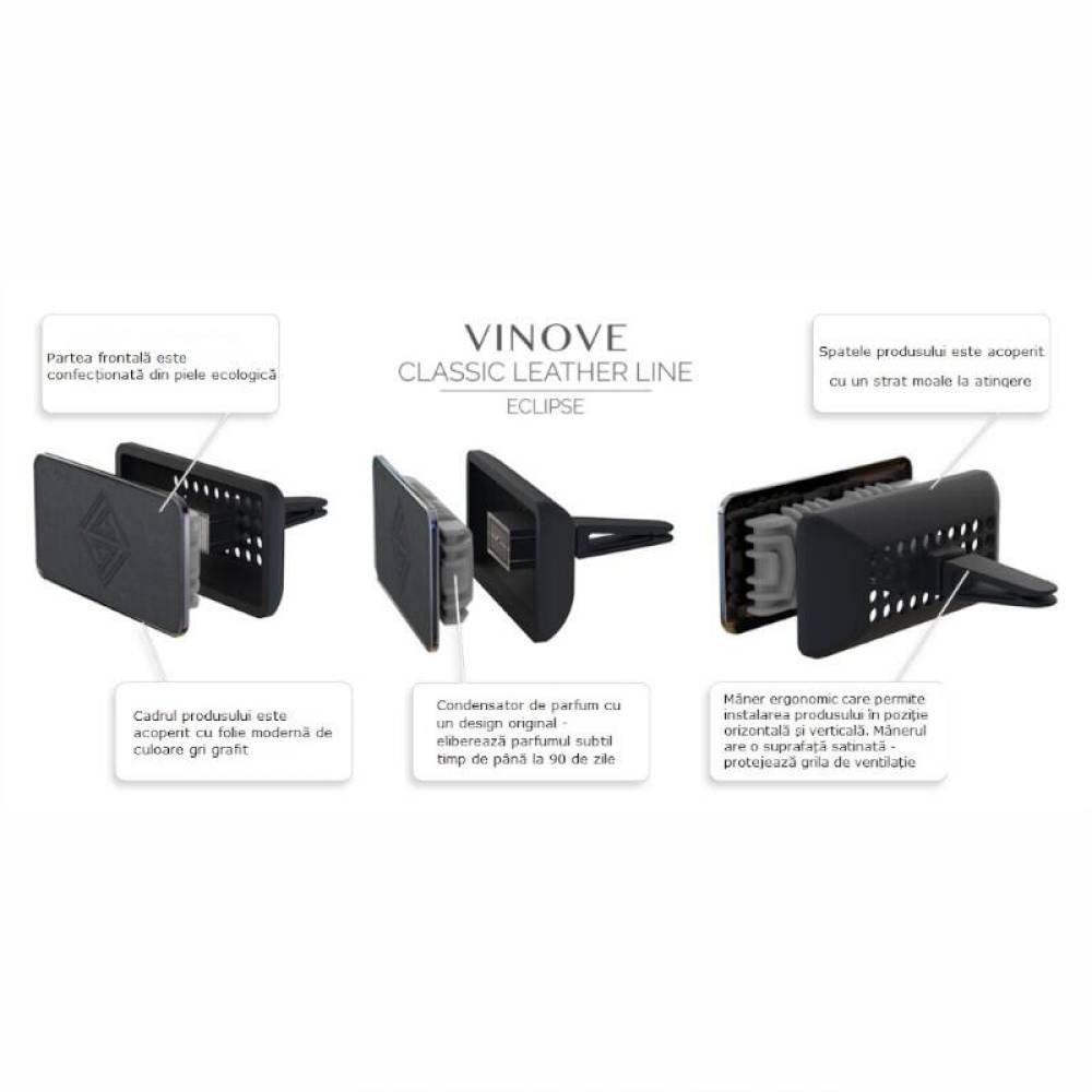 Odorizant auto premium, Clasic Leather Line Eclipse, Silverstone, V11253 Vinove