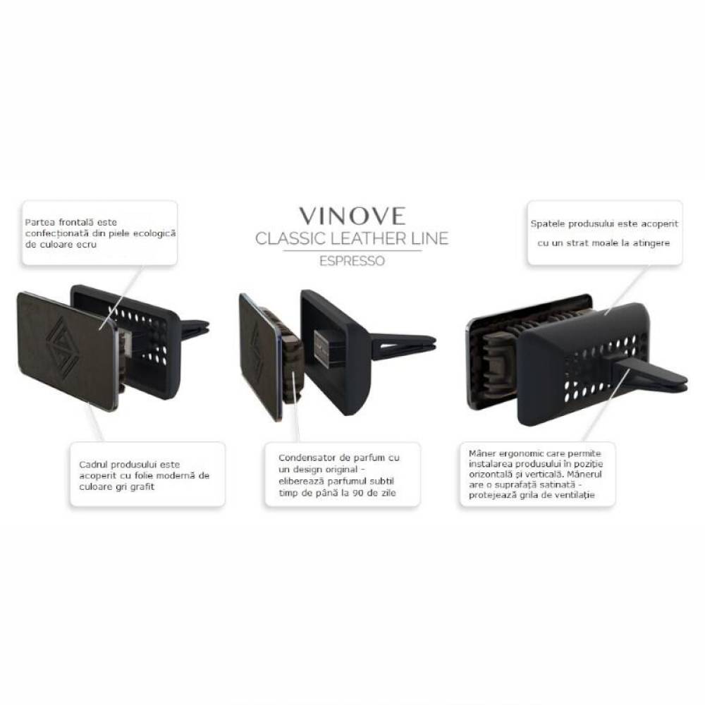 Odorizant auto premium, Clasic Leather Line Espresso, Rome, V11256 Vinove Odorizant auto premium, Clasic Leather Line Espresso, Rome, V11256 Vinove