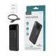 Acumulator extern powerbank Choetech B728, PD 22.5W, 10000 mAh, Afisaj incarcare cu Led,  1xUSB-C in/out, 2xUSB-A, PBANK-10000-B728BK-CHO