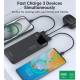 Acumulator extern powerbank Choetech B728, PD 22.5W, 10000 mAh, Afisaj incarcare cu Led,  1xUSB-C in/out, 2xUSB-A, PBANK-10000-B728BK-CHO