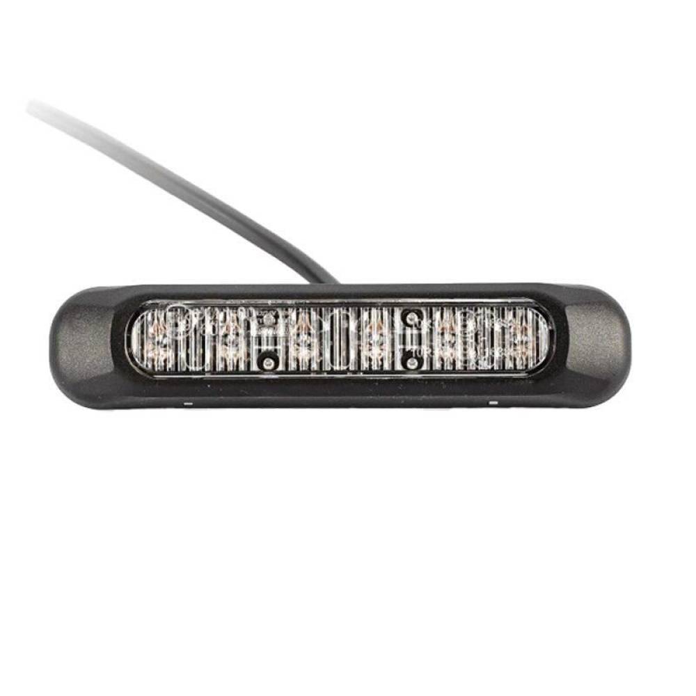 Proiector stroboscopic, LED, girofar grila, 6 functii, 12-24V, 132.2 x 28.2mm, rosu, FT-200C Fristom