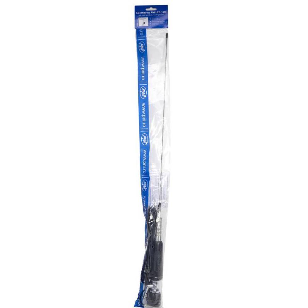 Antena statie CB 100cm, rabatabila, cu iluminare, cu cablu, montura fixa, tip fluture, LED 1000 PNI 