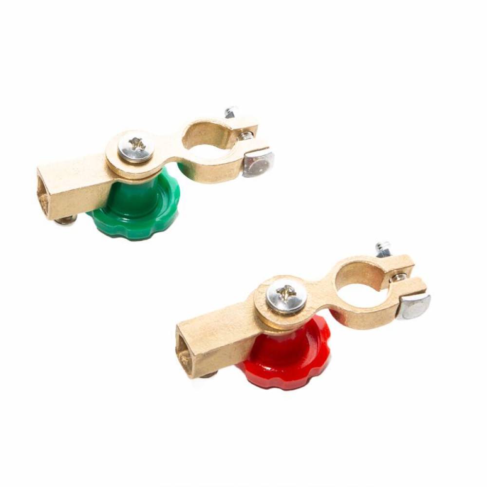 Set 2 borne acumulator cu decuplare rapida, rosu-verde, KITS2 Saper