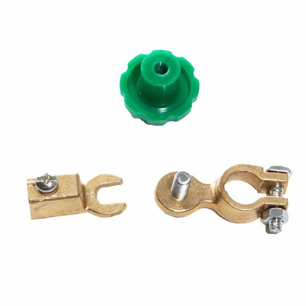 Set 2 borne acumulator cu decuplare rapida, rosu-verde, KITS2 Saper