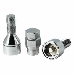Set 4 prezoane antifurt, Security Wheel Locks, 14x1,25 x L27 conic, 2 chei BZH2527 Butzi