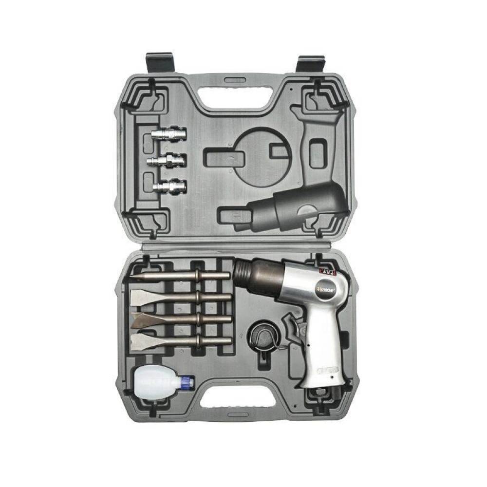 Ciocan pneumatic de impact 6.3 Bar cu 3 tipuri de cuple rapide si 4 dalti Hoteche BK92903 Ciocan pneumatic de impact 6.3 Bar cu 3 tipuri de cuple rapide si 4 dalti Hoteche BK92903