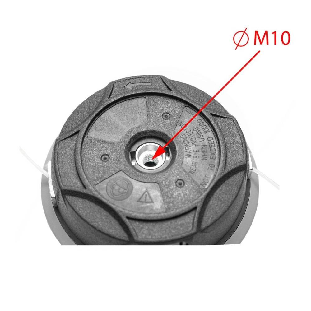 Cap tambur universal motocoasa cu fir fi2.5mm si filet prindere M10 x P1.25LH BK99741