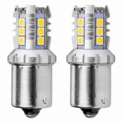 Set 2 becuri semnalizare 16 LED-uri, 12-24V, P21W BA15s Canbus, 02796 Amio