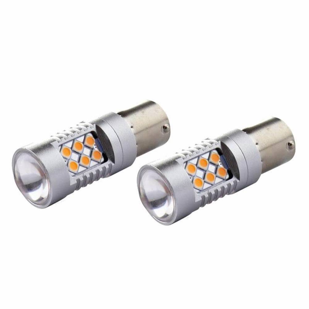 Set 2 becuri semnalizare 24 LED-uri, 12-24V, PY21W BAU15s, Canbus, 02580 Amio Set 2 becuri semnalizare 24 LED-uri, 12-24V, PY21W BAU15s, Canbus, 02580 Amio
