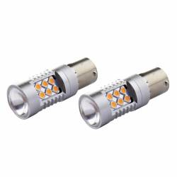 Set 2 becuri semnalizare 24 LED-uri, 12-24V, PY21W BAU15s, Canbus, 02580 Amio
