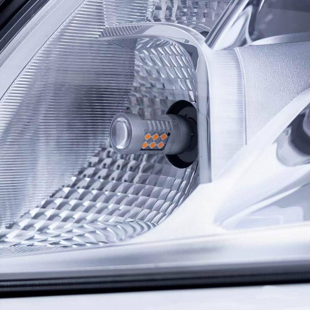 Set 2 becuri semnalizare 24 LED-uri, 12-24V, PY21W BAU15s, Canbus, 02580 Amio Set 2 becuri semnalizare 24 LED-uri, 12-24V, PY21W BAU15s, Canbus, 02580 Amio
