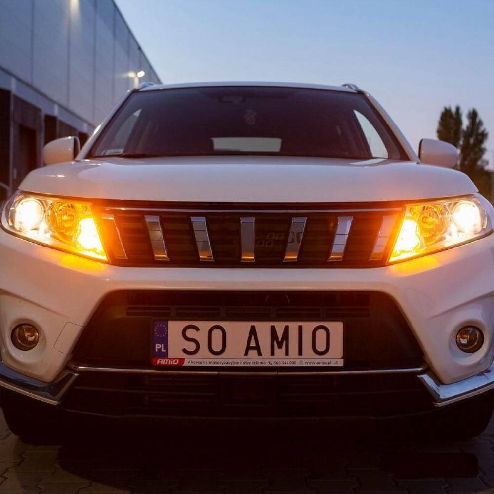 Set 2 becuri semnalizare 24 LED-uri, 12-24V, PY21W BAU15s, Canbus, 02580 Amio Set 2 becuri semnalizare 24 LED-uri, 12-24V, PY21W BAU15s, Canbus, 02580 Amio