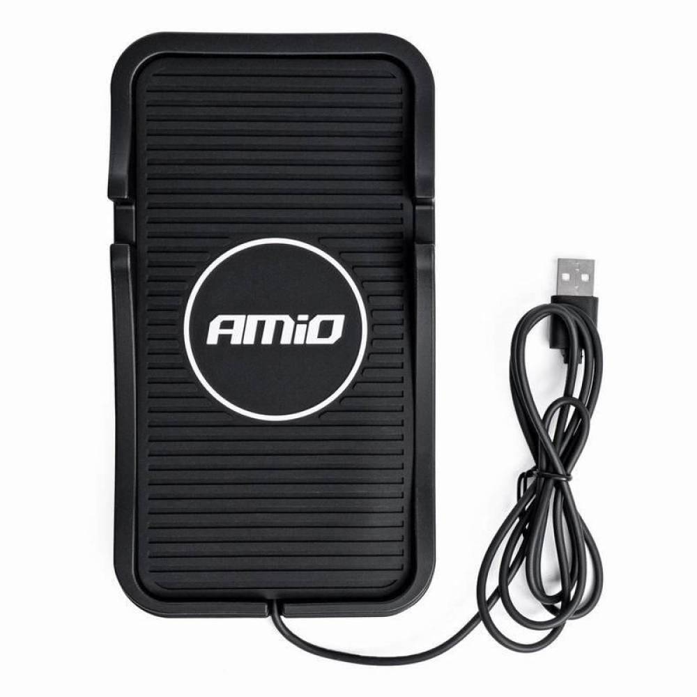 Pad bord antiderapant, cu incarcare rapida, 18x10cm, QC 3.0A, 3000mA, 15W, cablu 1m, 03145 Amio