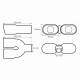 Ornament toba interior 36-54, exterior 165x63, L235, dublu, crom, 03170 Amio