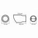 Ornament toba interior 43-63, exterior 76mm, L130, curcubeu, 02197 Amio Ornament toba interior 43-63, exterior 76mm, L130, curcubeu, 02197 Amio