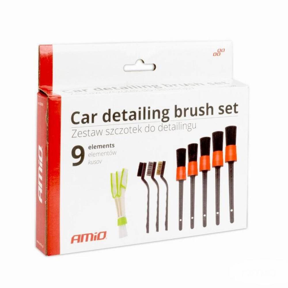 Set detailing auto, 9 piese, interior-exterior, 03099 Amio