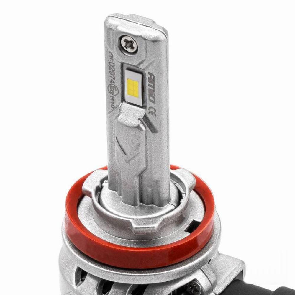 Set 2 becuri H8, H9, H11, LED, 10-16V, 72W, 7920lm, 6500K, Canbus, X2 Series, 02974 Amio