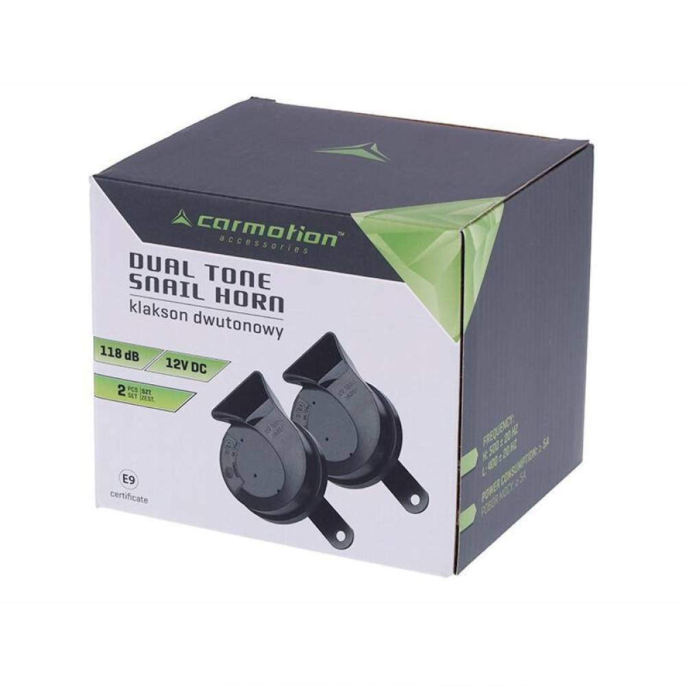 Set 2 claxoane 12V, tip melc, 80mm, 118dB, 2 tonuri, 58599 Carmotion
