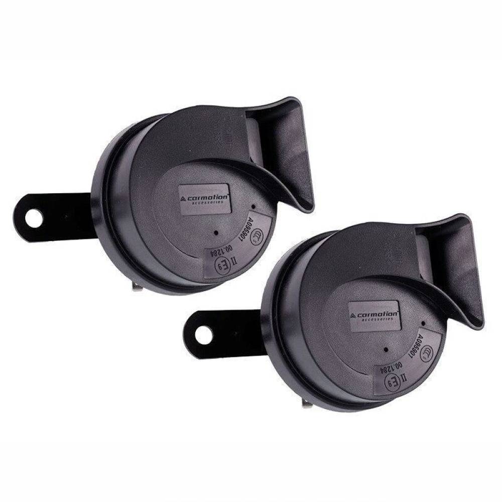 Set 2 claxoane 12V, tip melc, 80mm, 118dB, 2 tonuri, 58599 Carmotion