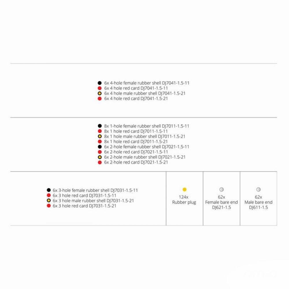 Set 352 mufe conectori, pentru cabluri electrice, SuperSeal 03035 Amio 