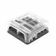 Cutie sigurante plate cu 6 circuite CC, linie conexiune negativa, indicator LED si capac protectie, 12-24V, 03038 Amio