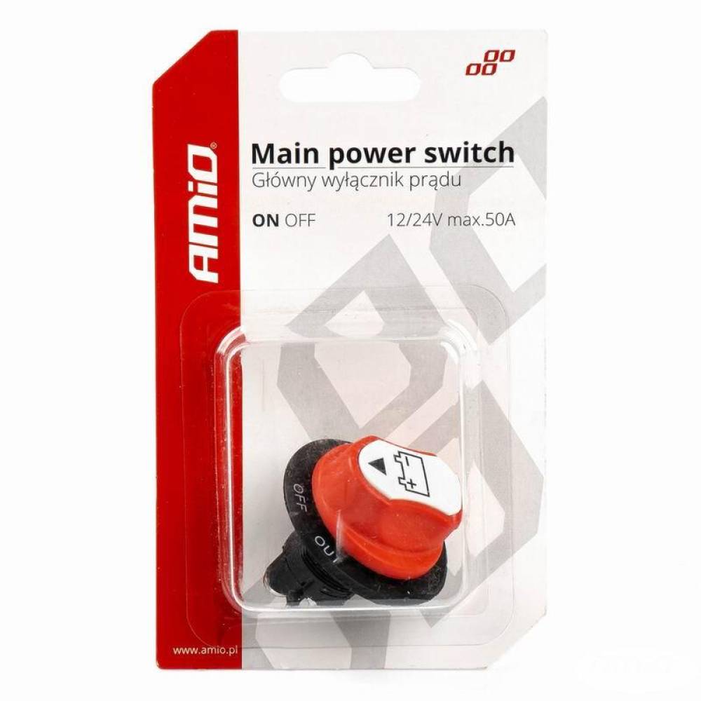 Contact general heblu 12-32V, 50A, 2pozitii,Off-Out, fi29mm, 03025 Amio