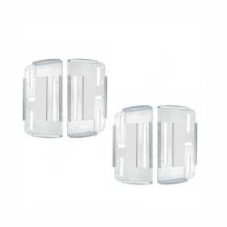 Set 4 suporti numar inmatriculare, slim, transparent, fara rama, Vns