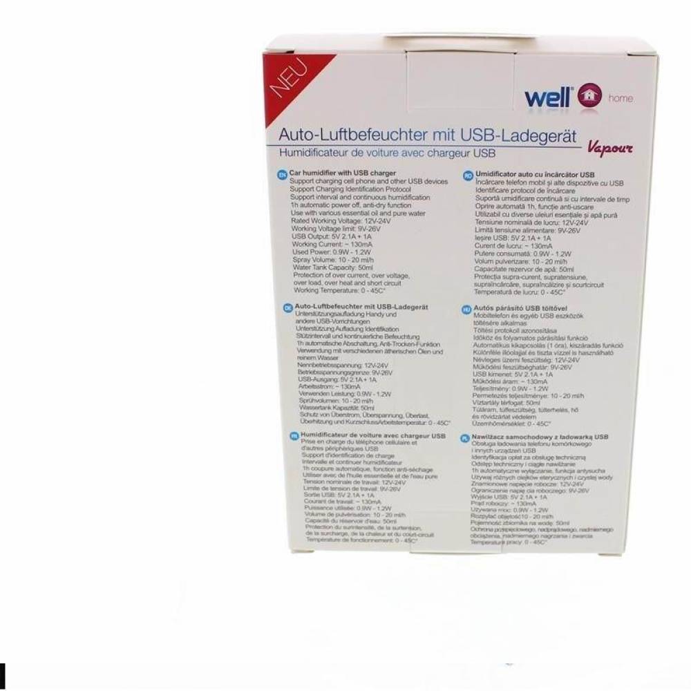 Umidifcator auto cu incarcator USB, VapourWell, HUM-CAR
