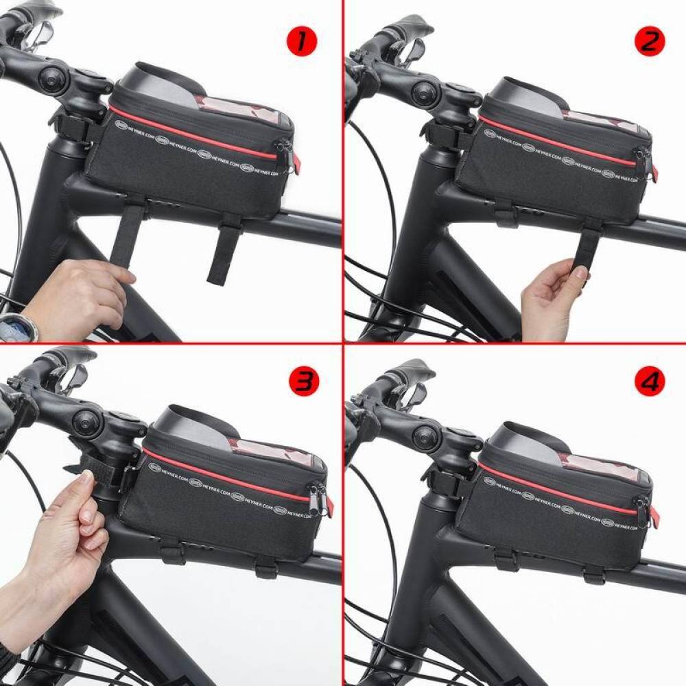 Borseta bicicleta montare pe ruda, 1.5L, impermeabila, Frame Organizer Pro, 734.10 Heyner