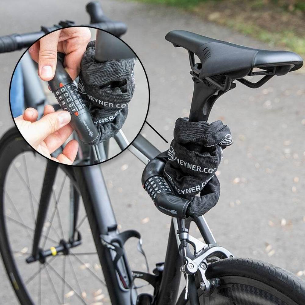 Antifurt bicicleta cu cifru, L90cm, lant 7mm, 851.09 Heyner Antifurt bicicleta cu cifru, L90cm, lant 7mm, 851.09 Heyner