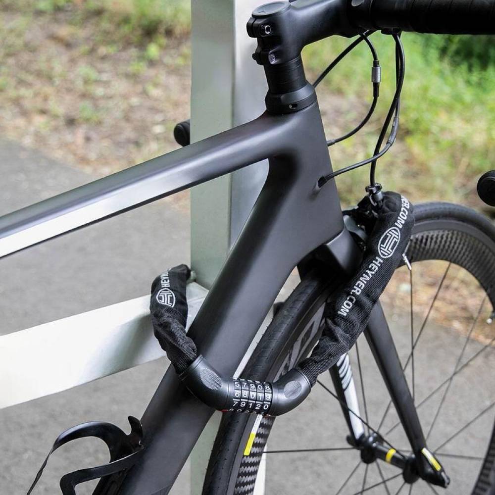 Antifurt bicicleta cu cifru, L90cm, lant 7mm, 851.09 Heyner Antifurt bicicleta cu cifru, L90cm, lant 7mm, 851.09 Heyner