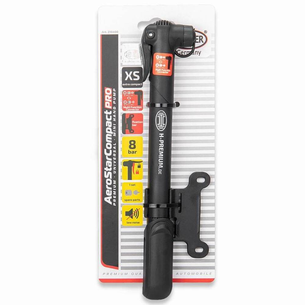 Pompa bicicleta, 23x5cm, otel, 8bar, cu suport de prindere, Hand Pump Pro, 216.40 Heyner