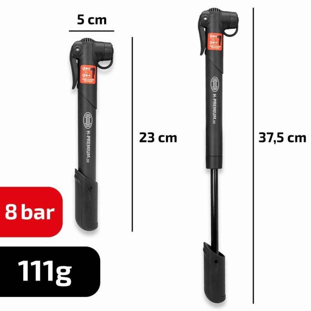 Pompa bicicleta, 23x5cm, otel, 8bar, cu suport de prindere, Hand Pump Pro, 216.40 Heyner