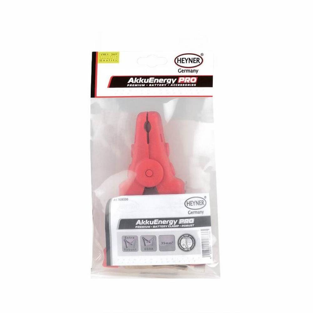 Cleste cablu curent, 18 cm, clema crocodil, 650A, pentru cablu 35qmm, 928.33 Heyner