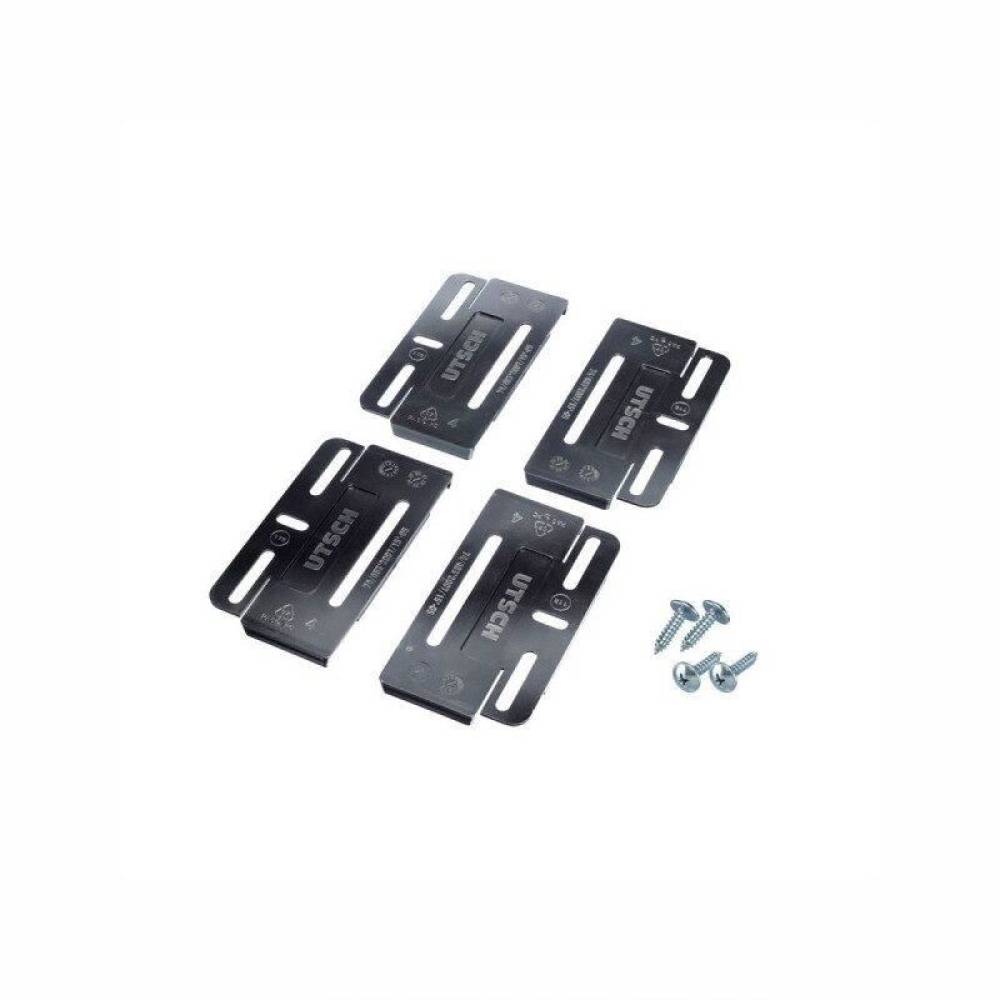 Set 4 suporti numar inmatriculare, slim, negri, fara rama, cu suruburi prindere, 584592 Automax