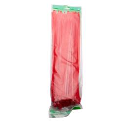 Set 100 coliere plastic 370x4.8mm, rosii, 300027R Damesa