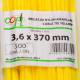 Set 100 coliere plastic 370x3.6mm, galbene, 300017Y Damesa