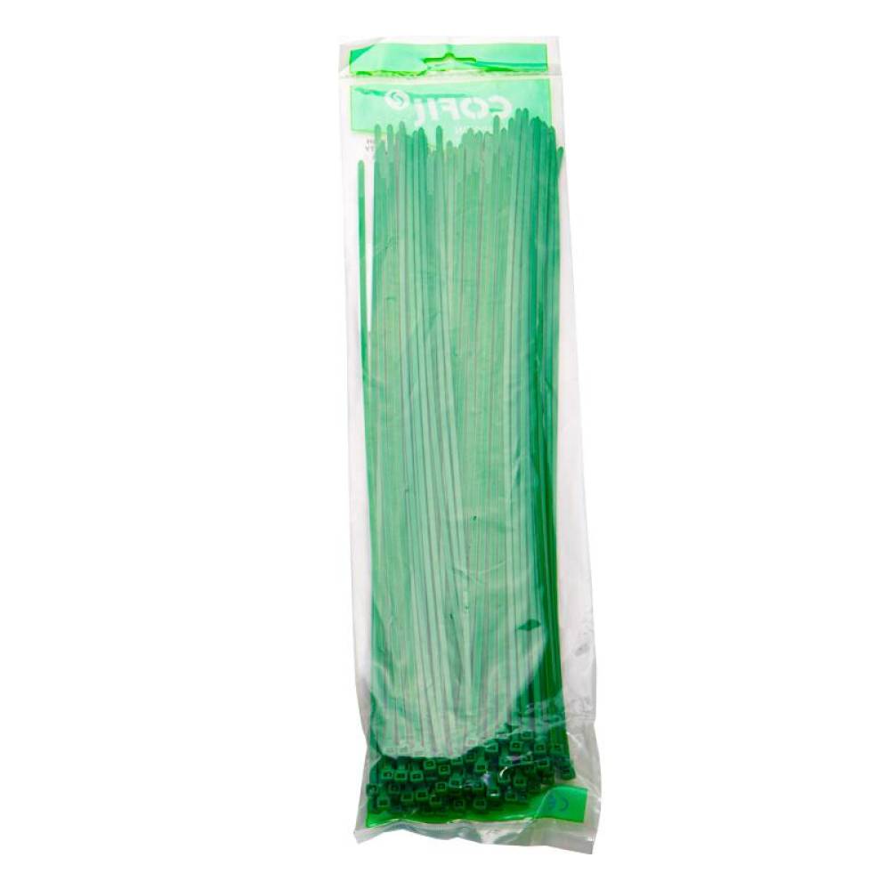 Set 100 coliere plastic 370x3.6mm, verzi, 300017V Damesa Set 100 coliere plastic 370x3.6mm, verzi, 300017V Damesa
