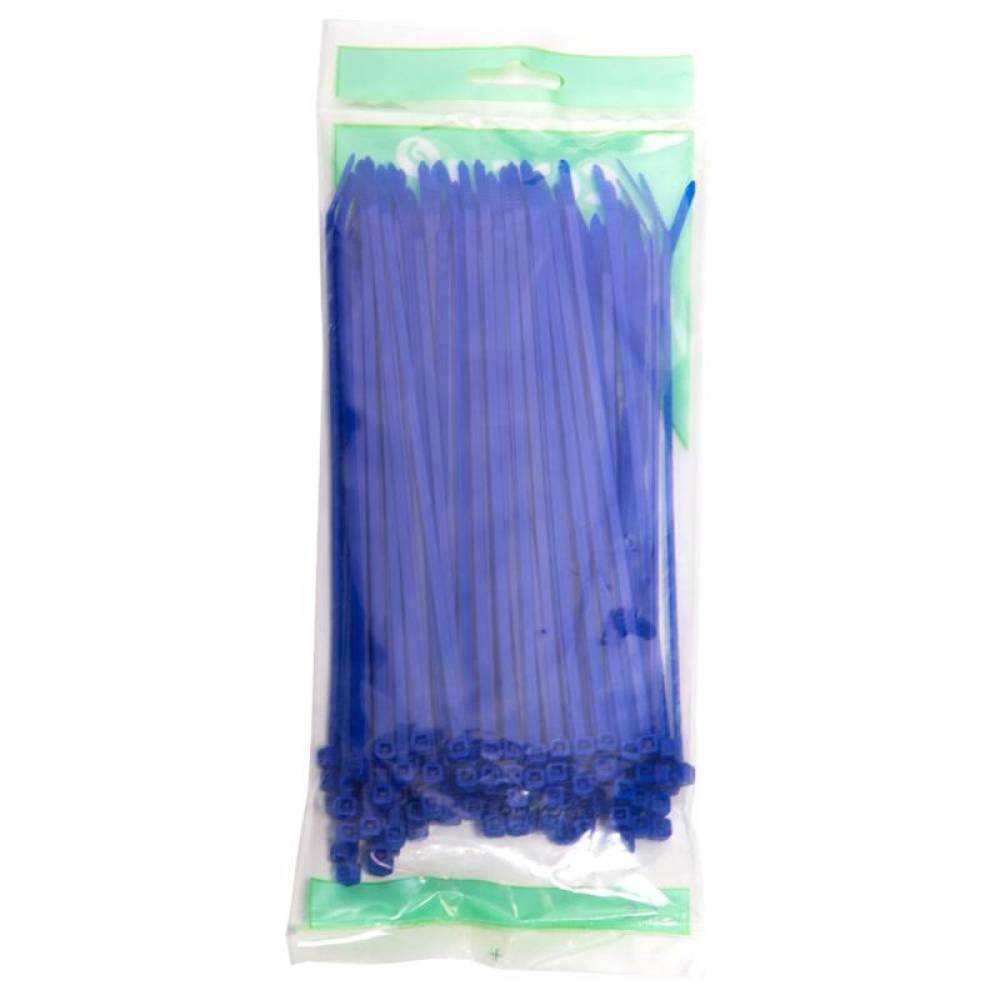 Set 100 coliere plastic 200x3.6mm,albastre, 300014A Damesa